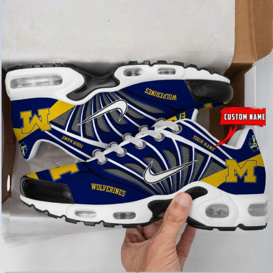 [FLASH SALE] NEW CUSTOMIZED CWS NCAA01 MIW MI WOLVERINES UNISEX AIR MAX PLUS SNEAKERS