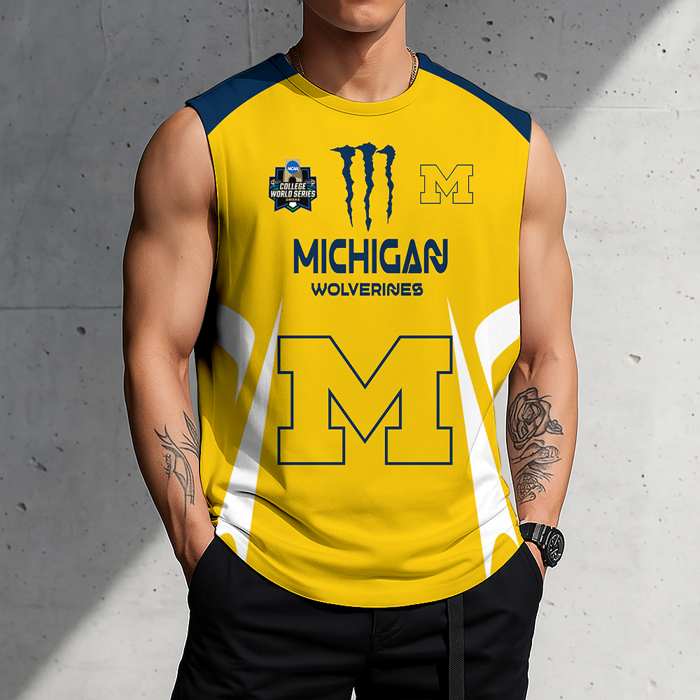 [FLASH SALE] NEW CUSTOMIZED | NCAA CWS01 MIW MI WOLVERINES MEN'S GYM SHIRT