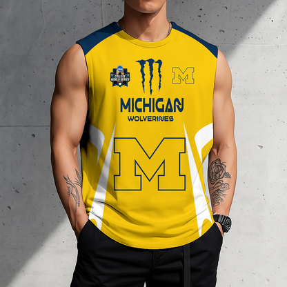 [FLASH SALE] NEW CUSTOMIZED | NCAA CWS01 MIW MI WOLVERINES MEN'S GYM SHIRT