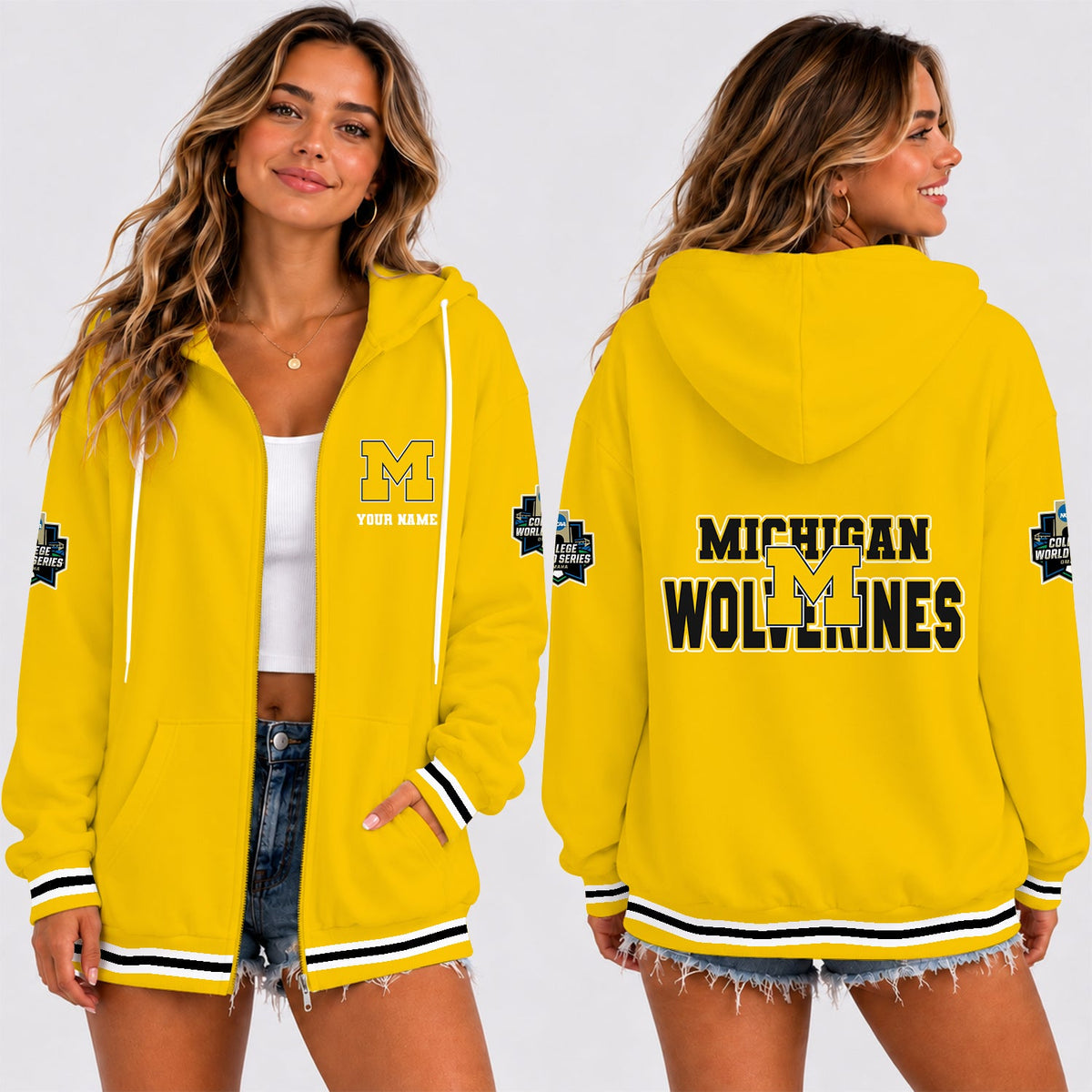 [FAN FAVORITE] NEW CUSTOMIZED NCAA CWS01 MIW MICHIGAN WOLVERINES T-SHIRT, HOODIE, ZIP HOODIE
