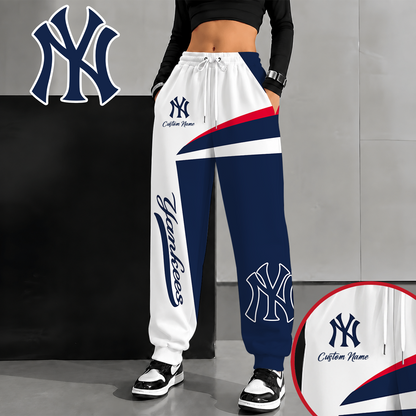 [FLASH SALE] NEW CUSTOMIZED MLB01 NYY NEW YORK YANKEES SWEATPANTS