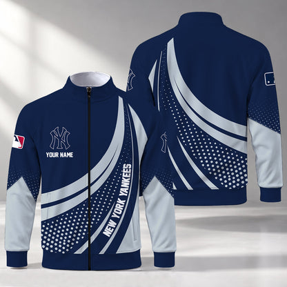 [FLASH SALE] NEW CUSTOMIZED MLB01 NYY NEW YORK YANKEES STAND COLLAR JACKET