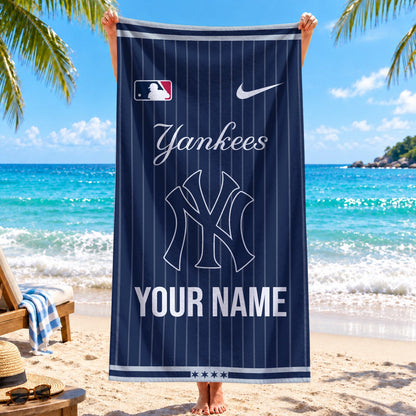 [FLASH SALE] NEW CUSTOMIZED MLB01 NYY NEW YORK YANKEES BEACH TOWEL