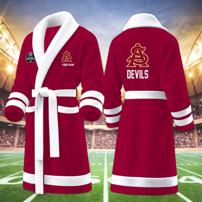 [FAN FAVORITE] NEW CUSTOMIZED NCAA CWS02 ASS ARIZONA STATE SUN DEVILS MULTICOLOR FLEECE BATHROBE