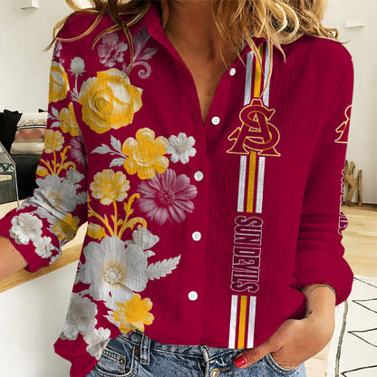[FAN FAVORITE] NEW CUSTOMIZED NCAA CWS02 ASS ARIZONA STATE SUN DEVILS WOMEN'S CASUAL SHIRT