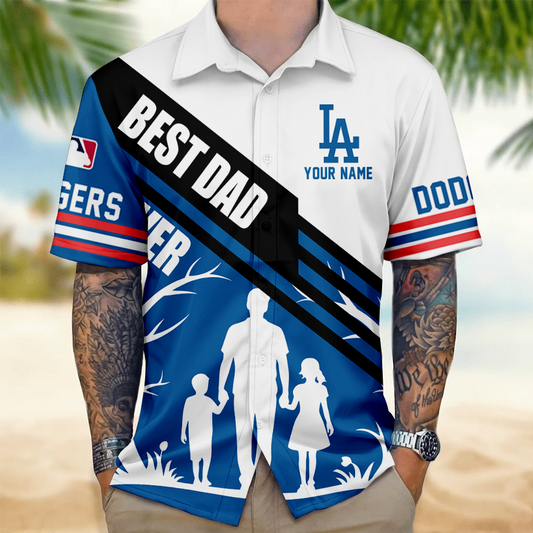 [FLASH SALE] NEW CUSTOMIZED MLB02 LAD LOS ANGELES DODGERS UNISEX HAWAIIAN SHIRT