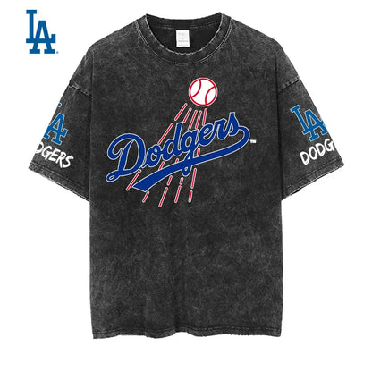 [FLASH SALE] NEW CUSTOMIZED MLB02 LAD LOS ANGELES DODGERS MULTICOLOR WASHED TEE