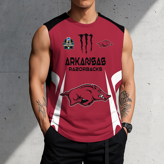 [FLASH SALE] NEW CUSTOMIZED | NCAA CWS03 AKR AK RAZORBACKS MEN'S GYM SHIRT