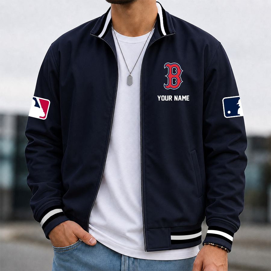 [FLASH SALE] NEW CUSTOMIZED MLB03 BRS BOSTON RED SOX MULTICOLOR MEN'S CASUAL JACKET