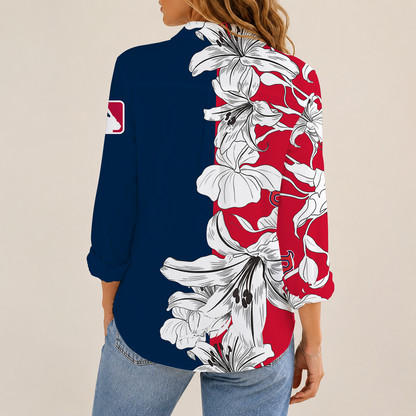 [FLASH SALE] NEW CUSTOMIZED MLB03 BRS BOSTON RED SOX WOMEN CASUAL SHIRT