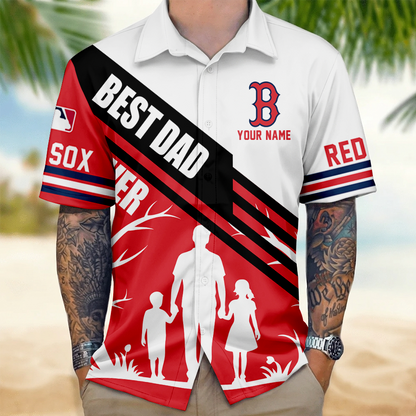 [FLASH SALE] NEW CUSTOMIZED MLB03 BRS BOSTON RED SOX UNISEX HAWAIIAN SHIRT