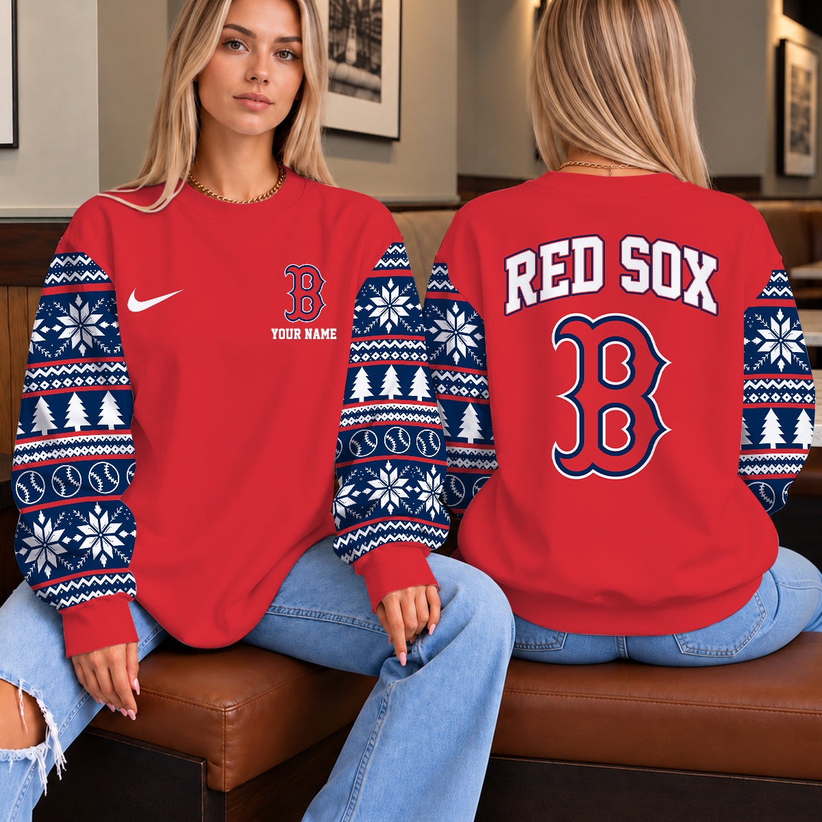 [FLASH SALE] NEW CUSTOMIZED MLB03 BRS THE RED SOX UNISEX SWEATSHIRT