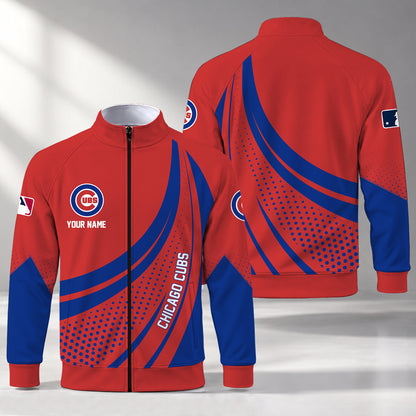 [FLASH SALE] NEW CUSTOMIZED MLB04 CCS CHICAGO CUBS STAND COLLAR JACKET