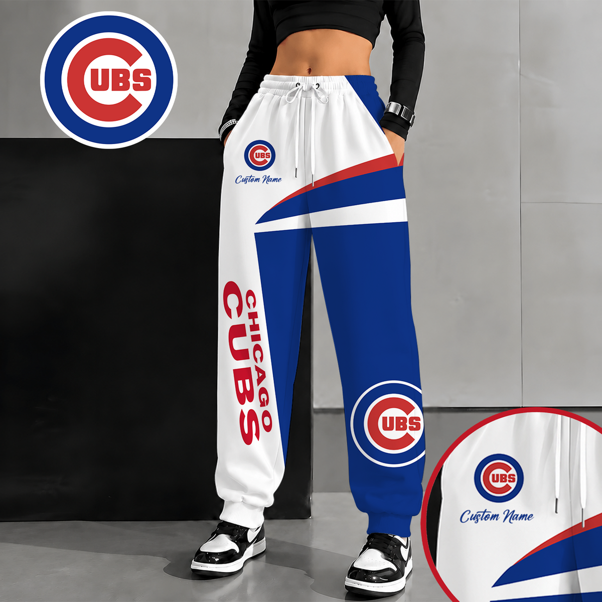 [FLASH SALE] NEW CUSTOMIZED MLB04 CCS CHICAGO CUBS SWEATPANTS