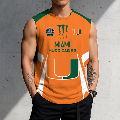 [FLASH SALE] NEW CUSTOMIZED | NCAA CWS04 MIH MI HURRICANES MEN'S GYM SHIRT