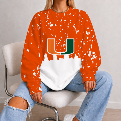 [FAN FAVORITE] NEW CUSTOMIZED NCAA CWS04 MIH MIAMI HURRICANES UNISEX SWEATSHIRT