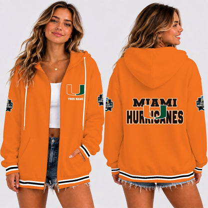 [FAN FAVORITE] NEW CUSTOMIZED NCAA CWS04 MIH MIAMI HURRICANES T-SHIRT, HOODIE, ZIP HOODIE