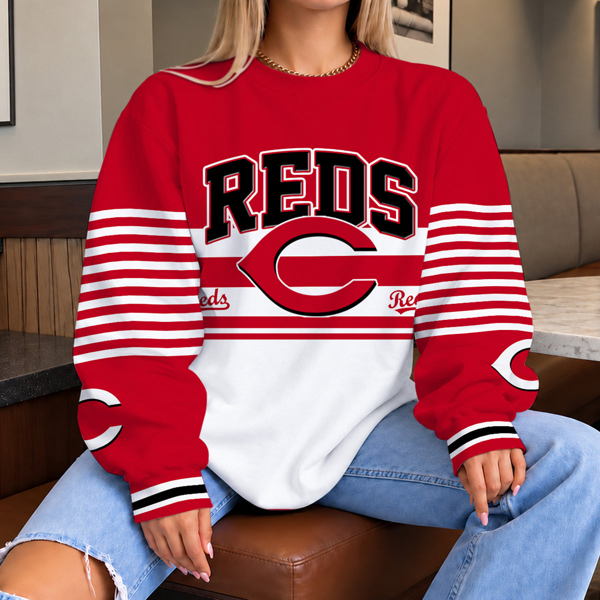 [FLASH SALE] NEW CUSTOMIZED MLB05 CRS THE REDS UNISEX SWEATSHIRT