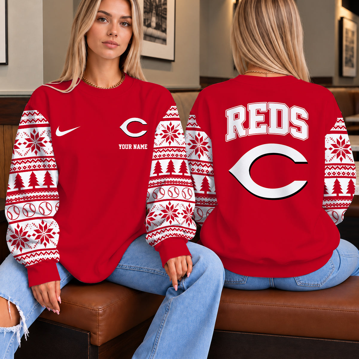 [FLASH SALE] NEW CUSTOMIZED MLB05 CRS THE REDS UNISEX SWEATSHIRT