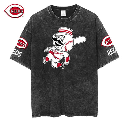 [FLASH SALE] NEW CUSTOMIZED MLB05 CRS CINCINNATI REDS MULTICOLOR WASHED TEE