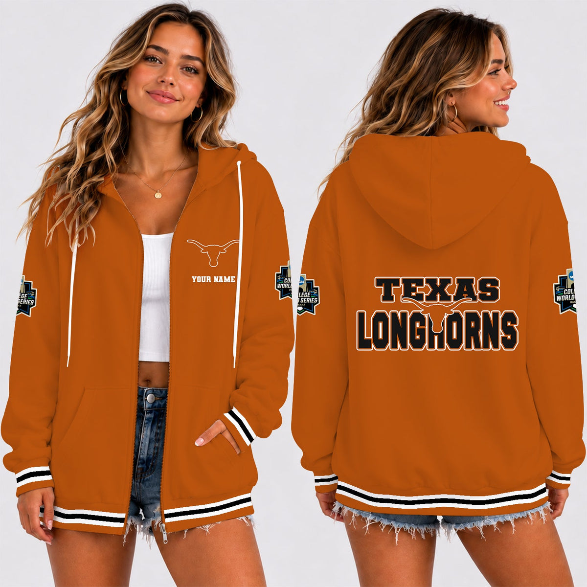 [FAN FAVORITE] NEW CUSTOMIZED NCAA CWS05 TXL TEXAS LONGHORNS T-SHIRT, HOODIE, ZIP HOODIE