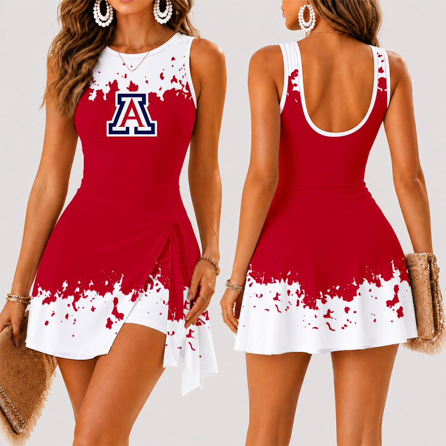 [FAN FAVORITE] NEW CUSTOMIZED NCAA CWS06 ARW ARIZONA WILDCATS WOMEN'S SUMMER SKORT DRESS