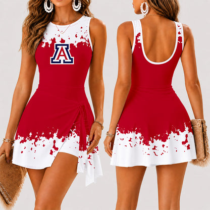 [FAN FAVORITE] NEW CUSTOMIZED NCAA CWS06 ARW ARIZONA WILDCATS WOMEN'S SUMMER SKORT DRESS
