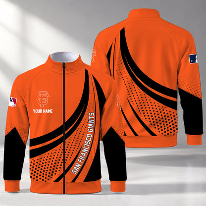 [FLASH SALE] NEW CUSTOMIZED MLB06 SFG SAN FRANCISCO GIANTS STAND COLLAR JACKET