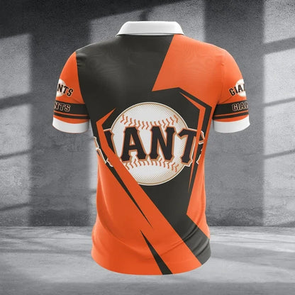 [FLASH SALE] NEW CUSTOMIZED MLB06 SFG SAN FRANCISCO GIANTS ZIP POLO SHIRT