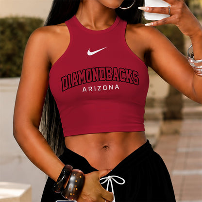 [FLASH SALE] NEW CUSTOMIZED MLB07 ADS ARIZONA DIAMONDBACKS WOMEN'S CROP TOP & LONGPANTS SET