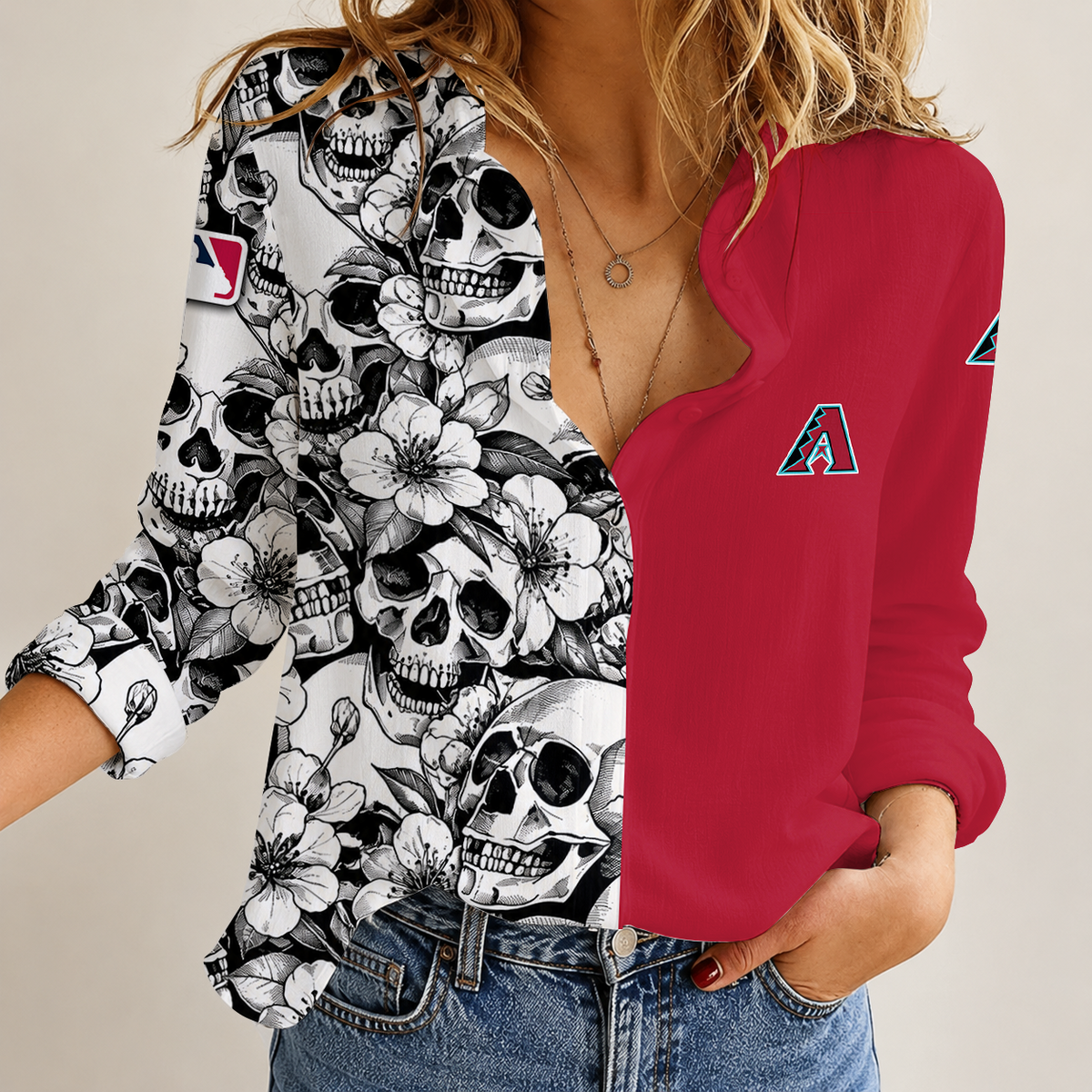 [FLASH SALE] NEW CUSTOMIZED MLB07 ADS ARIZONA DIAMONDBACKS WOMEN'S CASUAL SHIRT