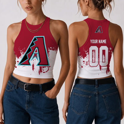 [FLASH SALE] NEW CUSTOMIZED MLB07 ADS THE DIAMONDBACKS WOMEN'S CROP TOP