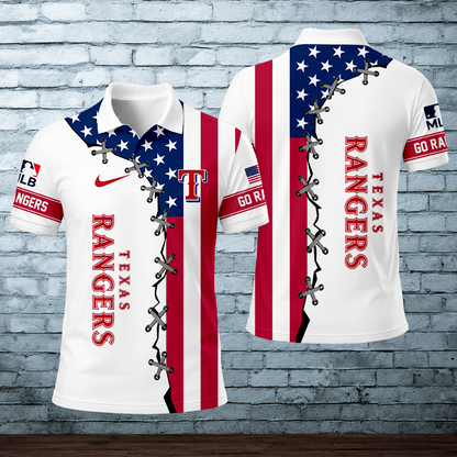 [FLASH SALE] NEW CUSTOMIZED MLB08 TRS TEXAS RANGERS POLO SHIRT