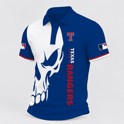 [FLASH SALE] NEW CUSTOMIZED MLB08 TRS TEXAS RANGERS POLO SHIRT