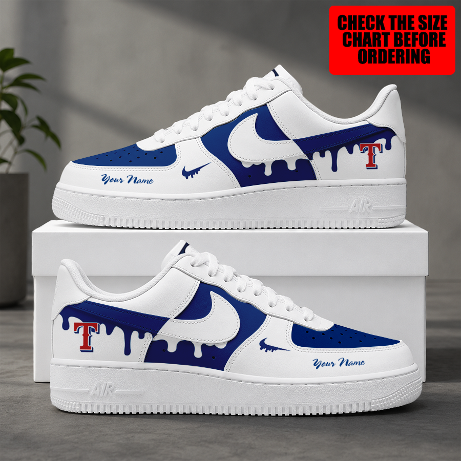 [FLASH SALE] NEW CUSTOMIZED MLB08 TRS TEXAS RANGERS AF1 SHOES