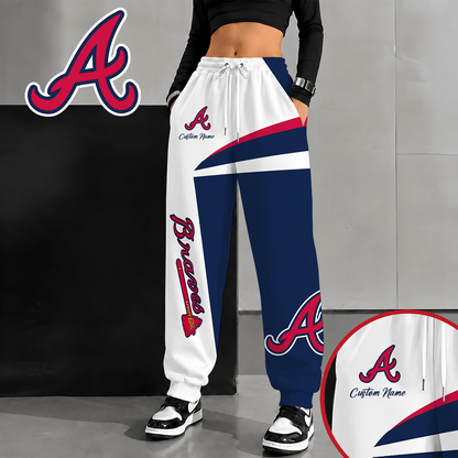 [FLASH SALE] NEW CUSTOMIZED MLB09 ABS ATLANTA BRAVES SWEATPANTS