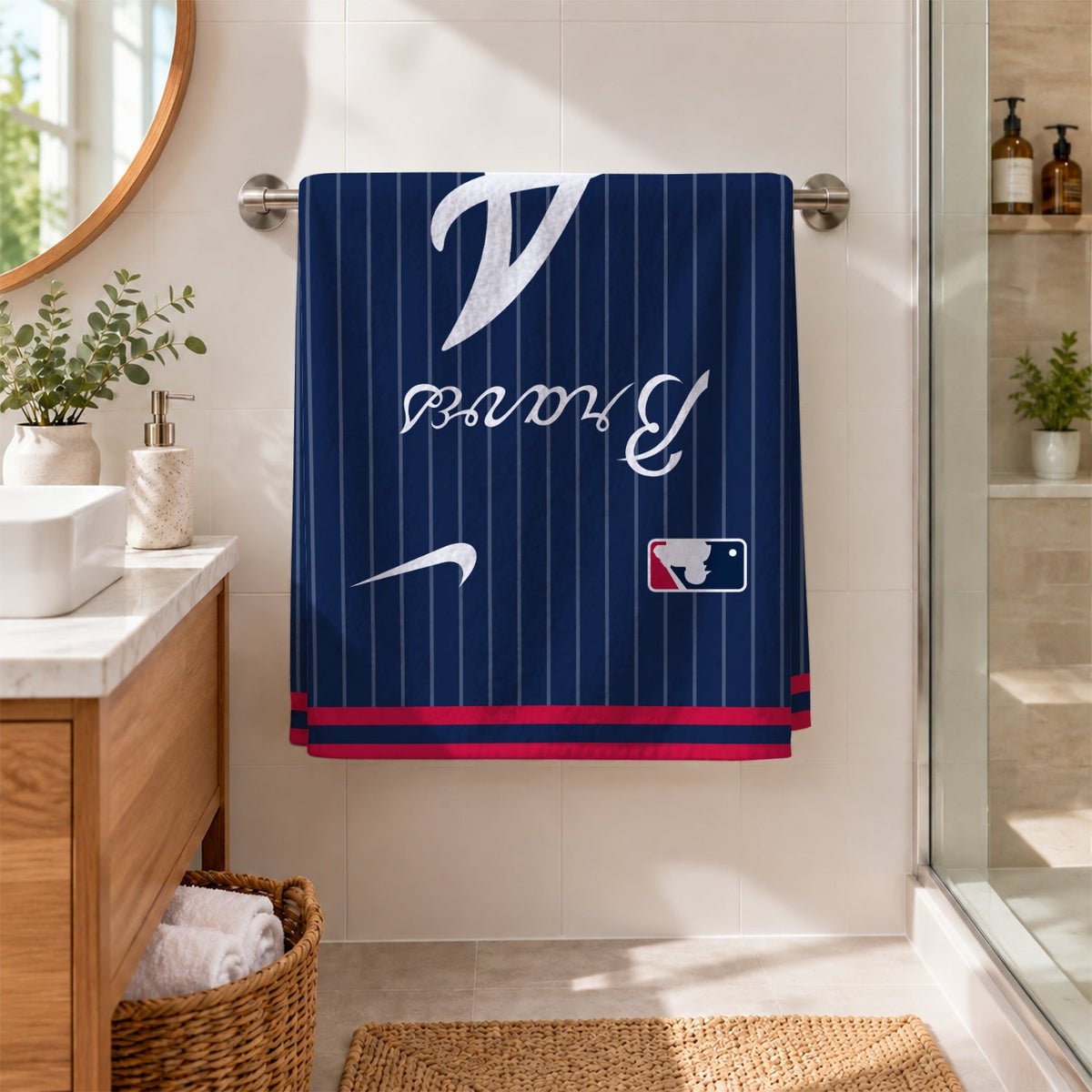 [FLASH SALE] NEW CUSTOMIZED MLB09 ABS ATLANTA BRAVES BEACH TOWEL