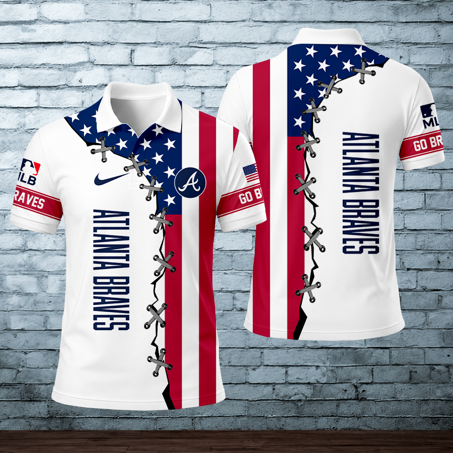 [FLASH SALE] NEW CUSTOMIZED MLB09 ABS ATLANTA BRAVES POLO SHIRT