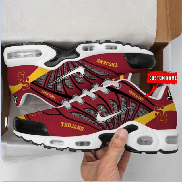 [FLASH SALE] NEW CUSTOMIZED CWS NCAA09 USC USC TROJANS UNISEX AIR MAX PLUS SNEAKERS