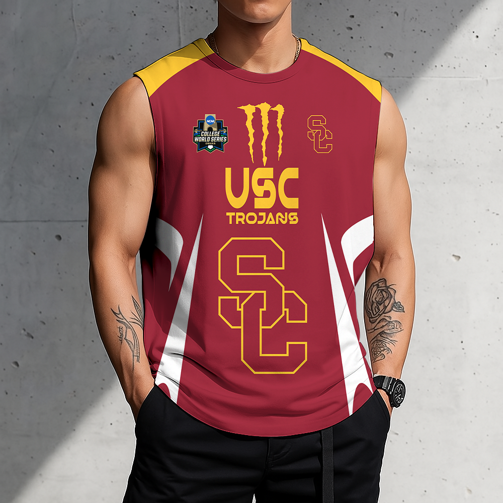 [FLASH SALE] NEW CUSTOMIZED | NCAA CWS09 USC USC TROJANS MEN'S GYM SHIRT