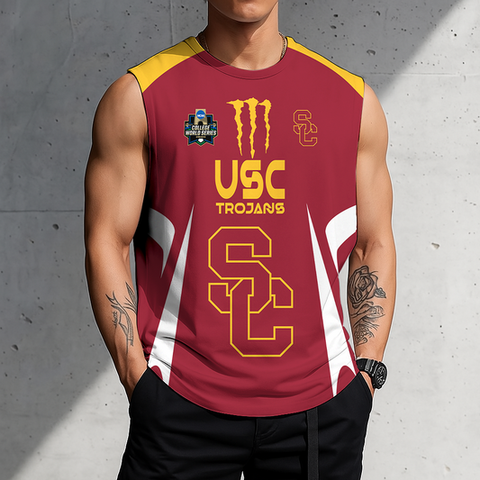 [FLASH SALE] NEW CUSTOMIZED | NCAA CWS09 USC USC TROJANS MEN'S GYM SHIRT