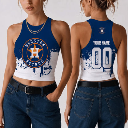 [FLASH SALE] NEW CUSTOMIZED MLB10 HAS THE ASTROS WOMEN'S CROP TOP