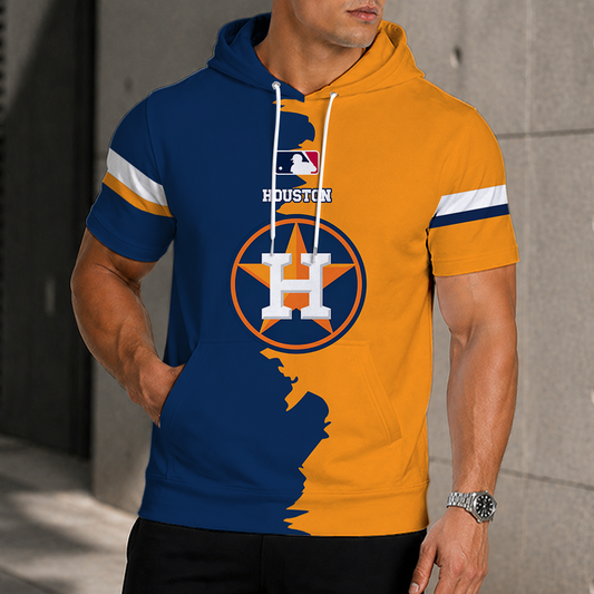 [FLASH SALE] NEW CUSTOMIZED MLB10 HAS HOUSTON ASTROS SHORT SLEEVE HOODIE