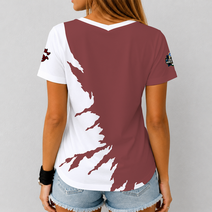 [FAN FAVORITE] NEW CUSTOMIZED NCAA CWS10 SCG SOUTH CAROLINA GAMECOCKS V-NECK FEMALE SHIRT