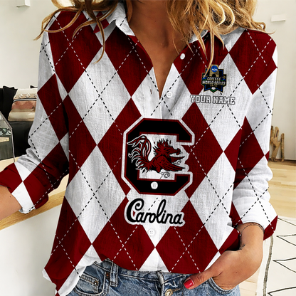 [FLASH SALE] NEW CUSTOMIZED | NCAA CWS10 SCG SC GAMECOCKS WOMEN CASUAL SHIRT FOR FAN