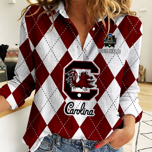 [FLASH SALE] NEW CUSTOMIZED | NCAA CWS10 SCG SC GAMECOCKS WOMEN CASUAL SHIRT FOR FAN
