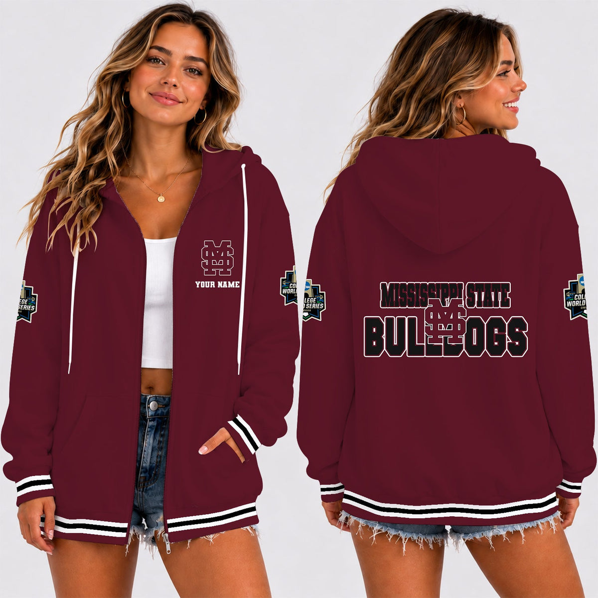 [FAN FAVORITE] NEW CUSTOMIZED NCAA CWS11 MSB MISSISSIPPI STATE BULLDOGS T-SHIRT, HOODIE, ZIP HOODIE