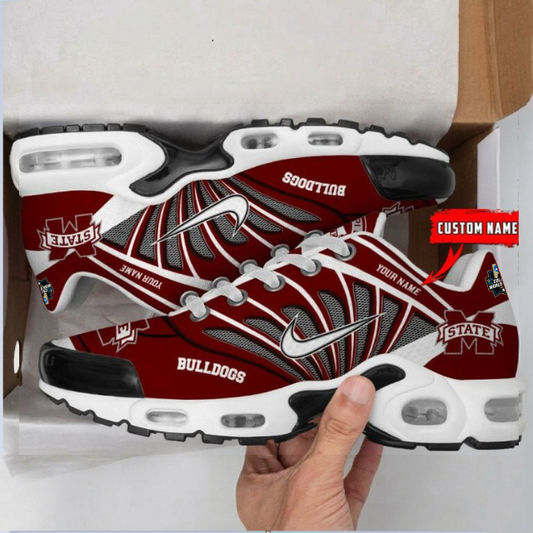 [FLASH SALE] NEW CUSTOMIZED CWS NCAA11 MSB MI STATE BULLDOGS UNISEX AIR MAX PLUS SNEAKERS