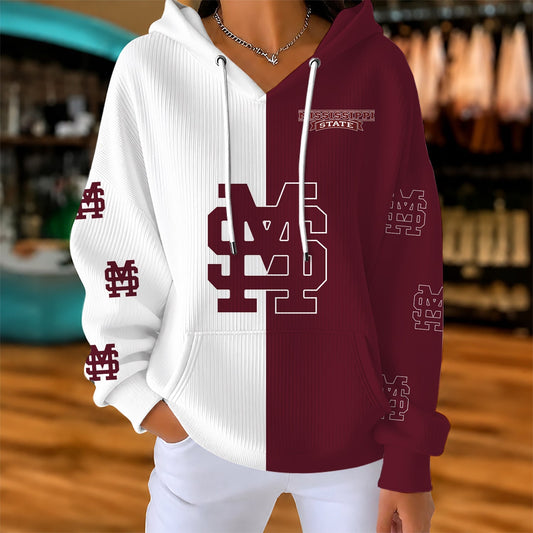 [FAN FAVORITE] NEW CUSTOMIZED NCAA CWS11 MSB MISSISSIPPI STATE BULLDOGS RIBBED HOODIE & SWEATSHIRT