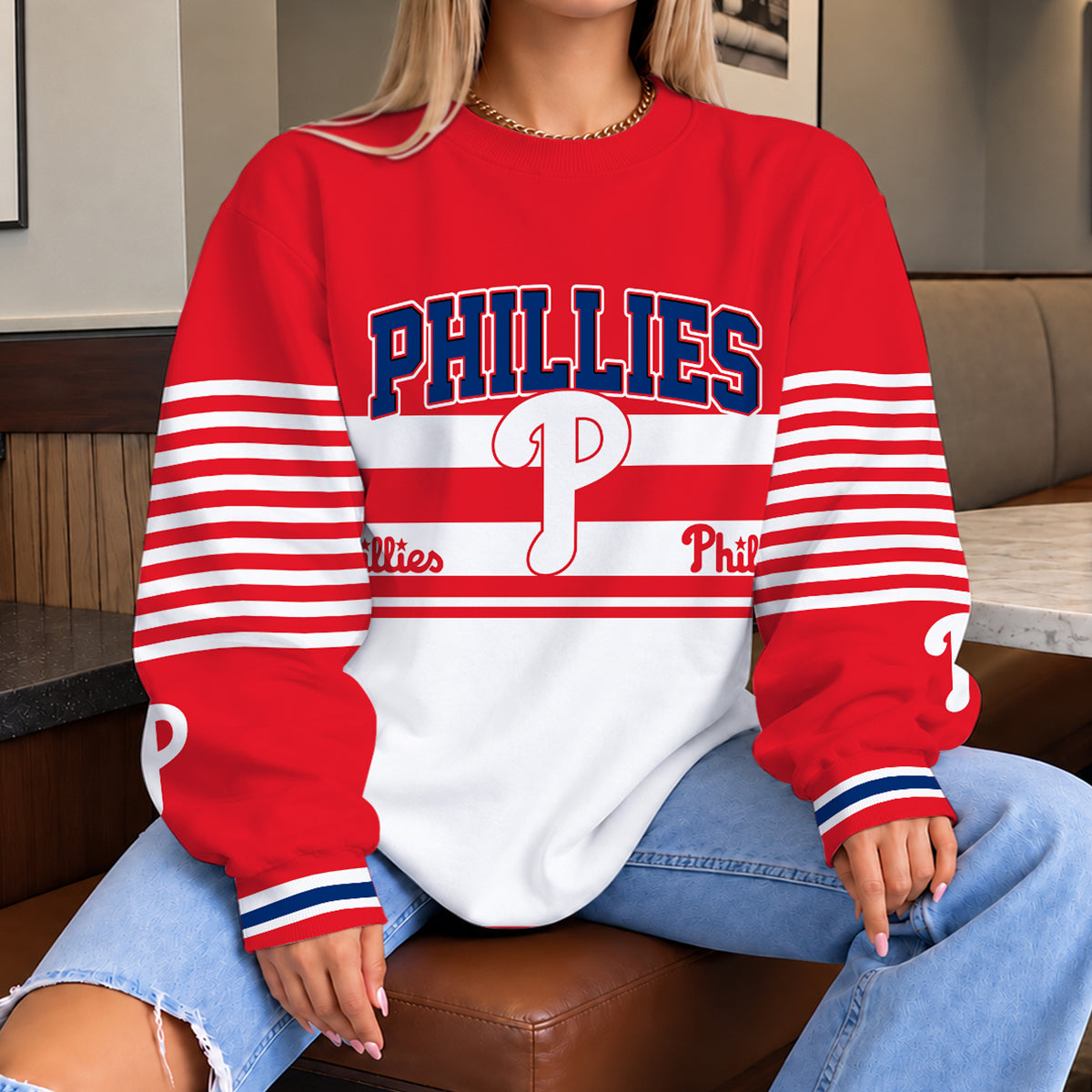 [FLASH SALE] NEW CUSTOMIZED MLB11 PPS THE PHILLIES UNISEX SWEATSHIRT